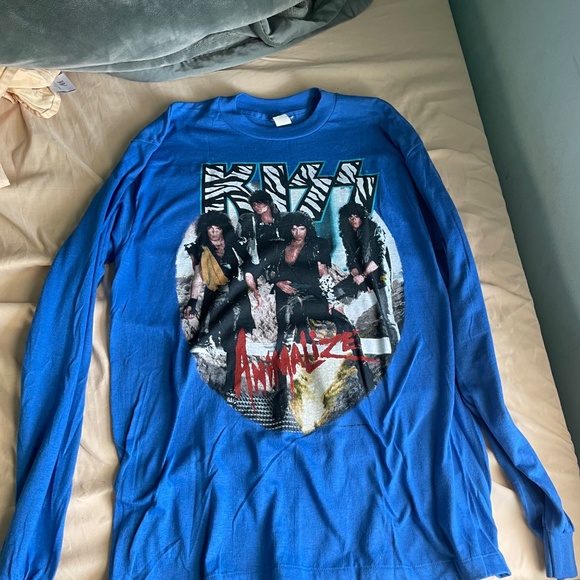 Kiss 80’s Animalize Rock band long sleeve T shirt - Picture 2 of 4